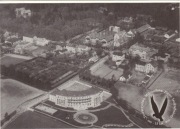 Jastrzębie Zdrój z lotu ptaka - Pocztówka - herb.