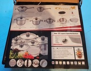 GARNKI. Komplet garnków Griff ze stali nierdzewnej. NOWE