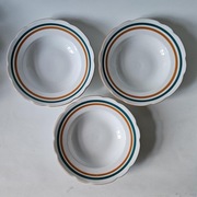 Ćmielów Talerze Głębokie 3szt PRL