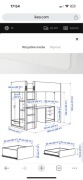 ŁÓŻKO PIĘTROWE IKEA SMASTAD 90 x 200 cm 