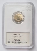 5 zł 1996r. GCN MS 68