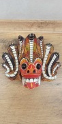 Maska drewniana Sri Lanka / Mayura Raksha / Kobra