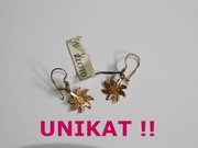 Kolczyki złote, złoto próba 583 (odpowiednik 585), waga ok. 2 gr. UNIKAT !