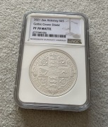 NGC PF70 2021 Alderney, matowa gotycka Victoria Shield Crown,W.Brytania