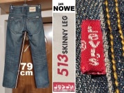 spodnie jeans LEVIS SKINNY LEG 513 W31 L32 pas 77 78 79 80 j. NOWE