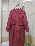 Płaszcz płaszczyk L damski  elegancki czerwony burgundowy łososiowy za