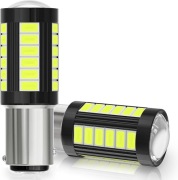 1157 12 V, 24 V, żarówka LED, super jasna biel, 6000 K podwójny styk 2 szt.