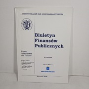 Biuletyn Finansów Publicznych.  1(25)2008