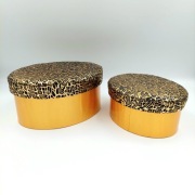 Dwa pudełka pudełeczka pudełko złote na biżuterie vintage lata 90 retro