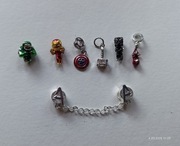 Zestaw charms Pandora disney Avengers Spider Hulk iron Man czarna pantera