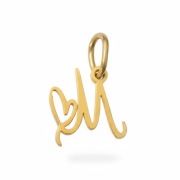 Zawieszka Stal Szlachetna Litera M/D z sercem