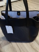 Szaro-czarna duża torba shopper Zara