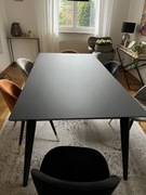 Czarny stół dębowy Hudsh 100 x 200