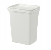 IKEA HALLBAR Kosz z pokrywką jasnoszary 10 l