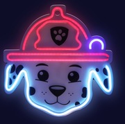 Lampka nocna Psi Patrol MARSHALL wielokolorowy Wiszący neon LED na plexi