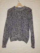 Sweter damski H&M biało-czarny