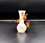 Wazonik dekoracyjny vintage plastikowy z ozdobą lata 90 styl romantyczny 