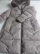 FEMIMODA kurtka damska puchowa odpinany kaptur pikowana  z futerkiem r 48
