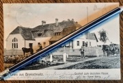 BRONISZEWICE BRONISCHEWITZ k. Czermin Pleszew gospoda ludzie i powozy 1905