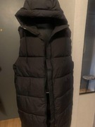 H&M długa kamizelka bezrękawnik kaptur pikowana oversize duża
