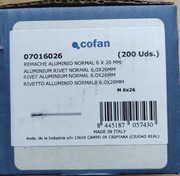 Nity zrywalne Cofan 6x26 - 200 szt, 1,3 kg