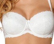 Bardotka biustonosz push up rozmiar 65 E .nowy kremowy firmy nipplex 