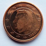 BELGIA 2001 2 CENTY UNC !!!!!!!!!!