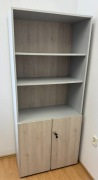 Meble biurowe - komplet (biurko, szafa, regał...) - stan bardzo dobry