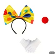 Strój przebranie kostium Klauna klaun opaska nos komplet damski nowy