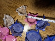 Silikonowe pokrywki do żywności. 19,15,12,7 cm