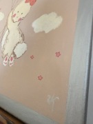 Obraz dla dzieci 40x50 Zajączek ręcznie malowany akryl boho handmade