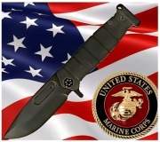Nóż Medford USMC FF Black DLC Titanium, Black DLC S90V by Greg Medford 
