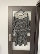 Sukienka damska czarna w geometryczny wzór H&M rozmiar 44