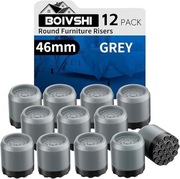 BOIVSHI 12x Podstawki Pod Meble – Antypoślizgowe Podwyższenie 63 mm ⌀ 46 mm