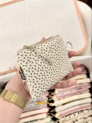 Mały Portfel (Handmade) - Brown “asterisk” pattern