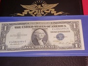 DOLAR USA 1957 BLUE CERTYFICATE SERIA V 40844984 G UNC