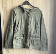 Wiosenna Zielona Kurtka z kapturem H&M L/40 100% Bawełna