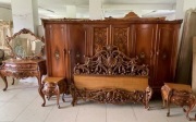 Sypialnia barokowa włoska łóżko komoda szafa szafki 2 sztuki