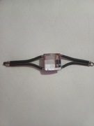 Elegancka bransoletka z kryształem Swarovski, czarna, nowoczesna