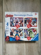 Puzzle 3+ Marvel Avengers, 4 układanki, 12, 16, 20, 24 elementy