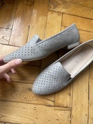 Buty damskie na płaskiej podeszwie klasyczne szare Jezzi rozmiar 40