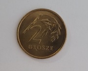 2 gr z 2005 r. Moneta z woreczka menniczego (2005 UNC)
