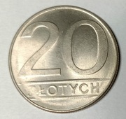 MONETA 20 ZŁ. 1988 – DESTRUKT MENNICZY. (094)