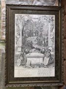 Unikatowy XVIII w. miedzioryt Ridinger ok. 1732, kolekcjonerski, oprawiony