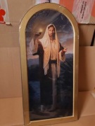 Obraz z postacią Jezusa (na desce i płótnie)