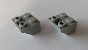 LEGO KLOCEK 3660 SKOS ODWRÓCONY SZARY - 2 SZTUKI