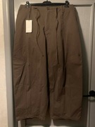 ZARA spodnie cargo balloon bojówki szerokie casual oversize czekoladowe