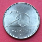 20 Forintów  1993  r -    Węgry  Kwiat Irys  stan menniczy  !!!