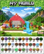 Klocki magnetyczne typu Minecraft GIGA zestaw 294 szt Szybka wysyłka!