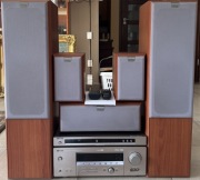 Kino domowe 6.1 Yamaha RX-V457 komplet z kolumnami i odtwarzaczem DVD